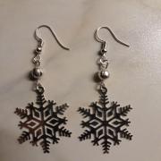 Boucles d'oreilles 'flocon de neige' métal