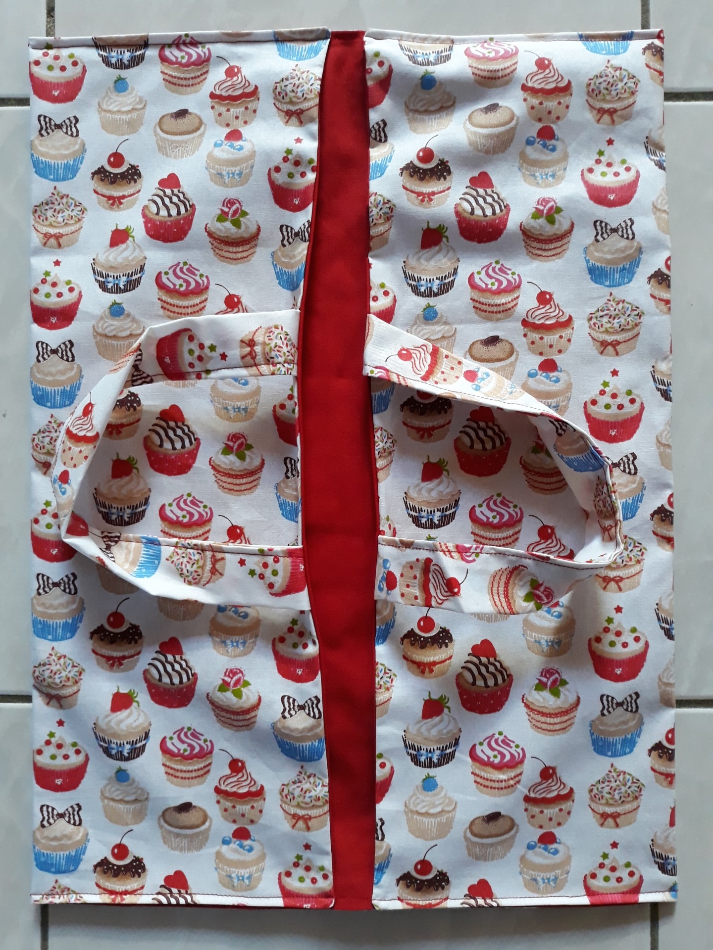 Sac à tarte motif cup cakes, multicolore
